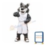 Grey Sport Wolf Mascot Costume