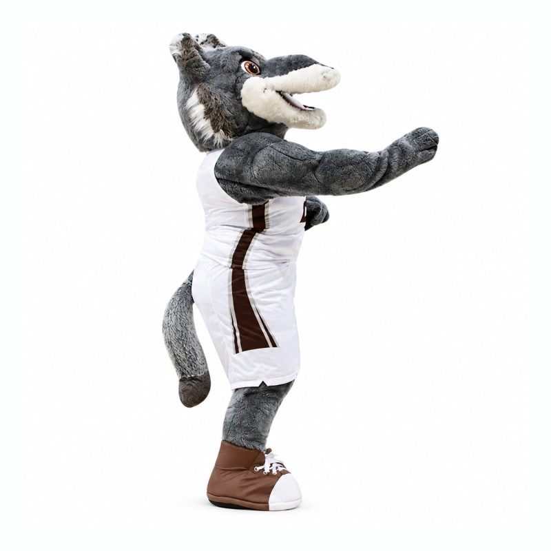 Grey Sport Wolf Mascot Costume