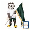 Sport Grey & White Wolf Mascot Costume