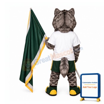 Sport Grey & White Wolf Mascot Costume