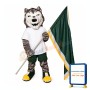 Sport Grey & White Wolf Mascot Costume