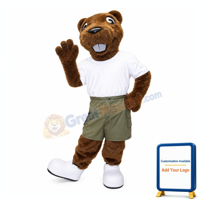Lovely Beaver Mascot Costume