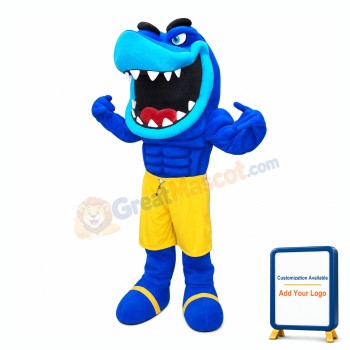Power Muscular Shark Mascot Costume