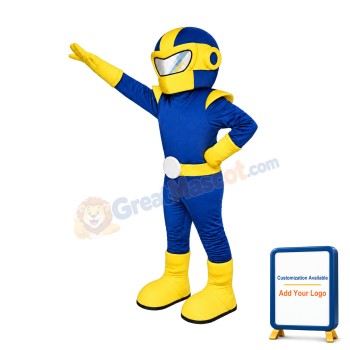 Blue & Yellow Superman Mascot Costume