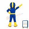 Blue & Yellow Superman Mascot Costume