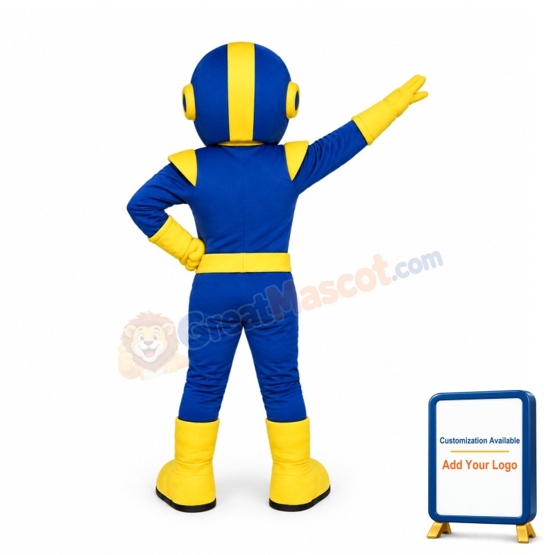 Blue & Yellow Superman Mascot Costume