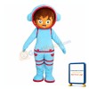 Blue Astronaut Mascot Costume