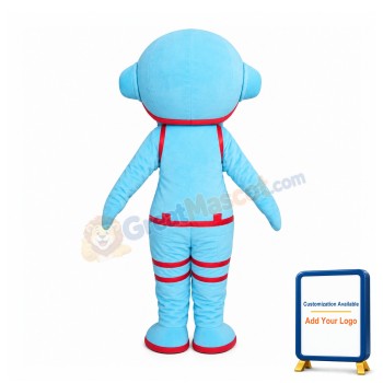 Blue Astronaut Mascot Costume