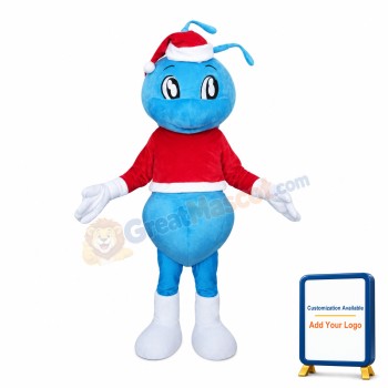 Christmas Blue Ant Mascot Costume