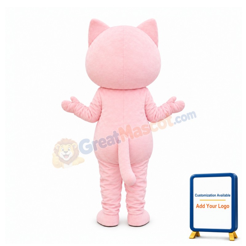 Pink Animal Cat Mascot Costume