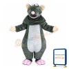 Grey Plush Mouse Mascot Costume
