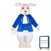 White & Blue Rabbit Mascot Costume