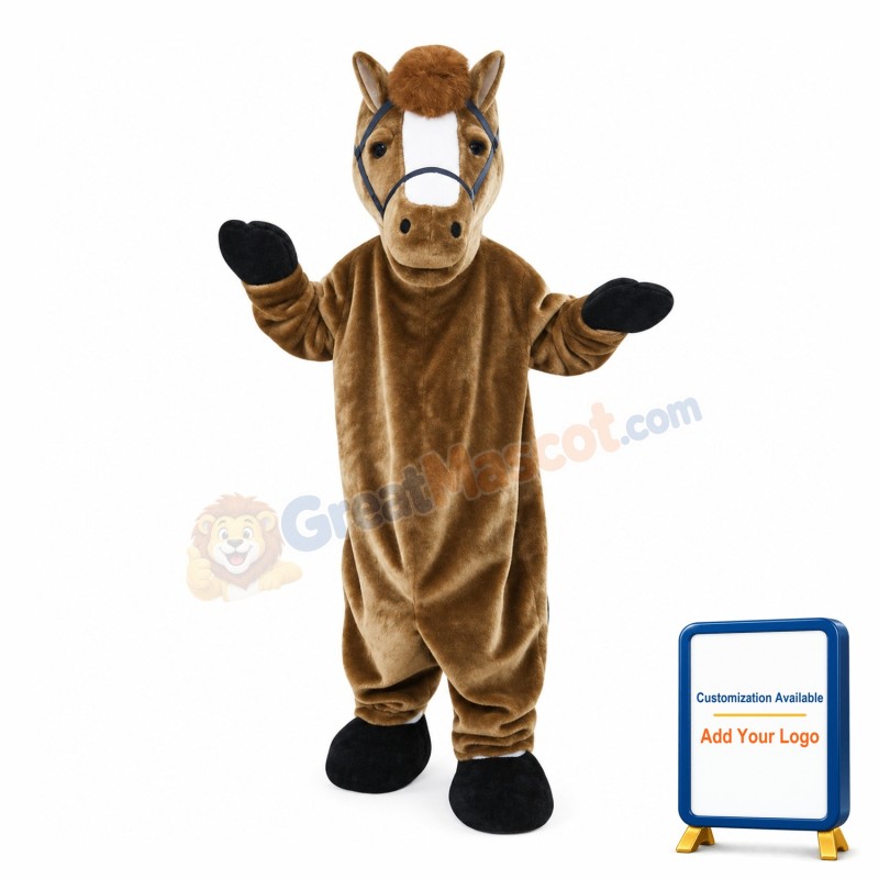 Brown Horse Animal Mascot Costume
