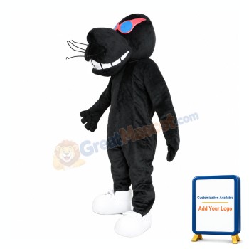 Black Lightweight Leopard Mascot Costume