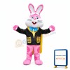 Animal Pink Rabbit Mascot Costume