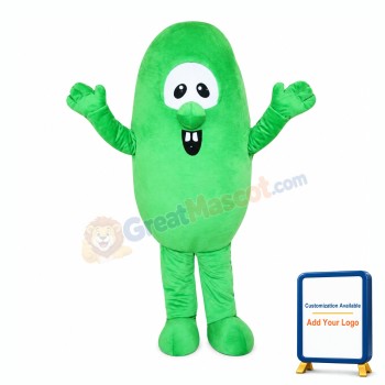 Happy Green Bean Mascot Costume