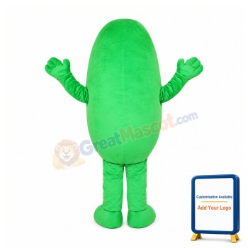 Happy Green Bean Mascot Costume