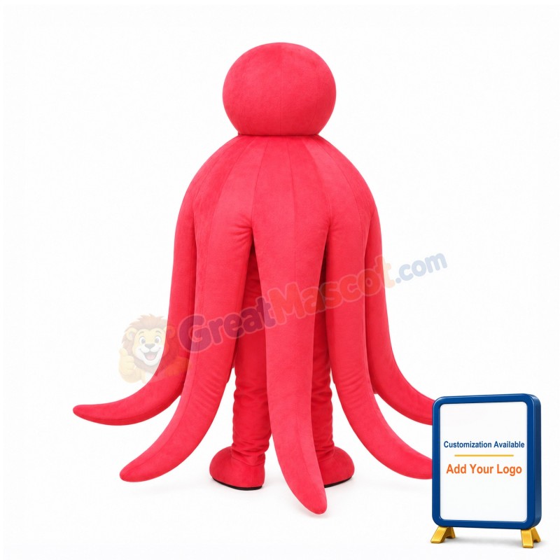 Lovely Red Octopus Mascot Costume