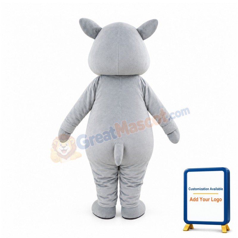 Happy Rhinoceros Mascot Costume