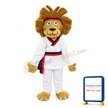 Judo Dress Lion Mascot Costume