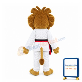 Judo Dress Lion Mascot Costume