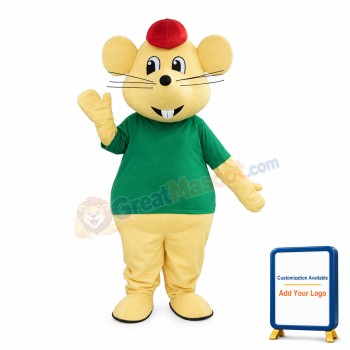 Happy Yellow Mouse Mascot Costume