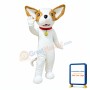 Lovely White & Brown Dog Mascot Costume
