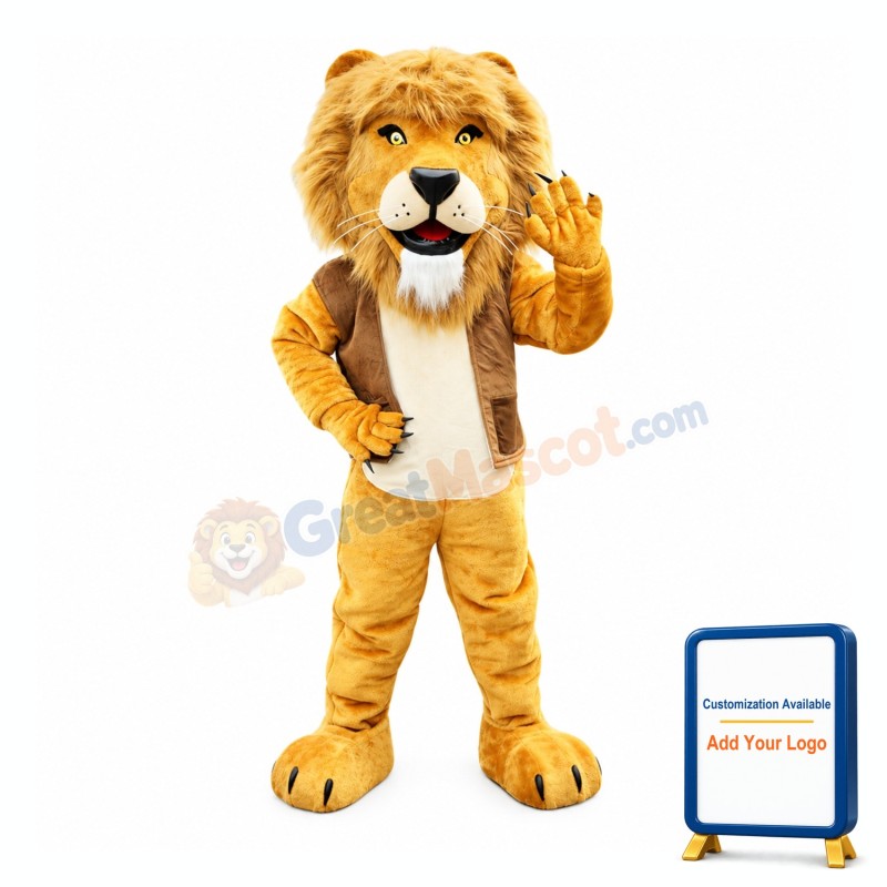 Power Realistic Lion Mascot Costume