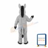 Friendly Grey Donkey Mascot Costume