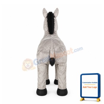 Friendly Two Person Donkey Mascot Costume