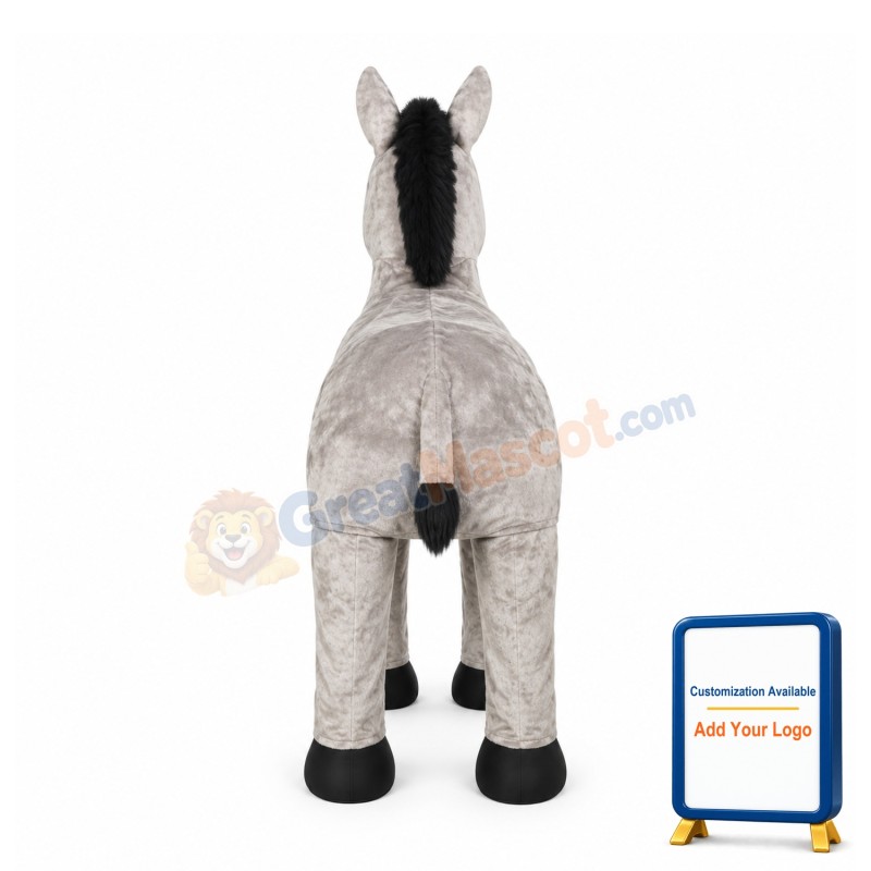 Friendly Two Person Donkey Mascot Costume