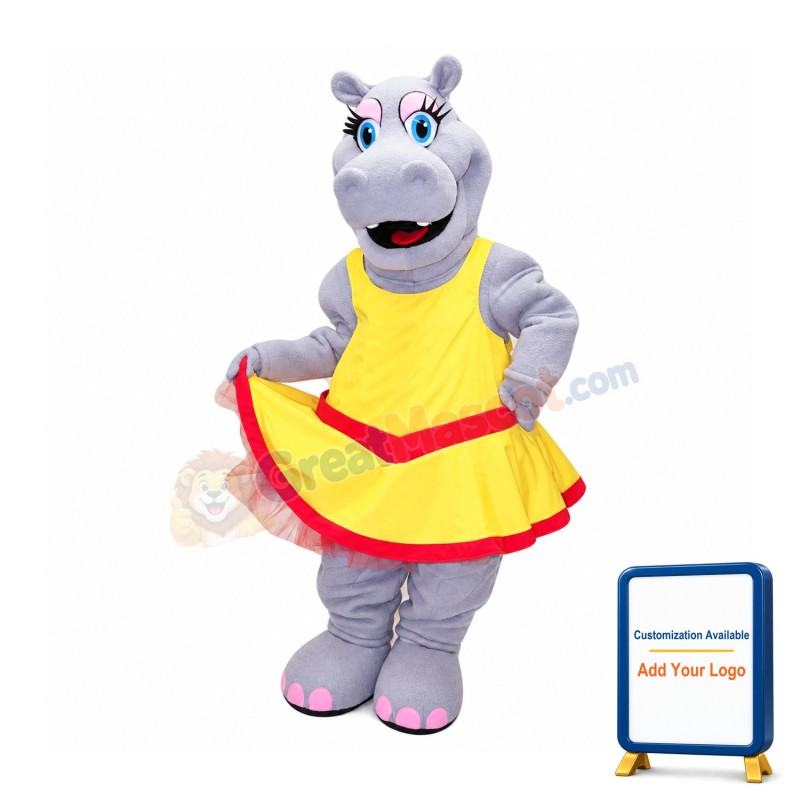 Beautiful Lightweight Hippo Mascot Costume