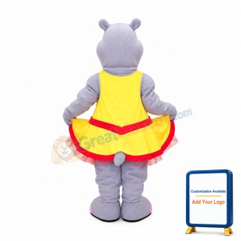 Beautiful Lightweight Hippo Mascot Costume
