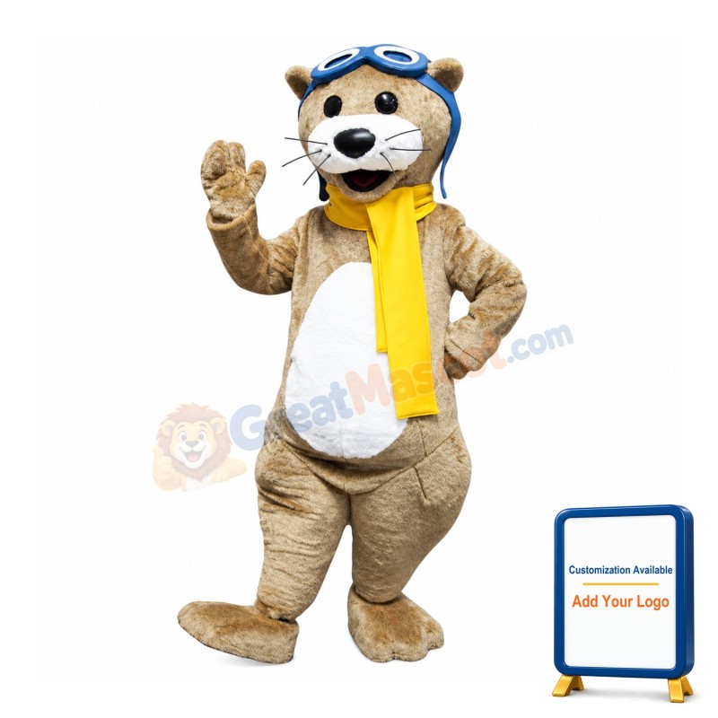 Happy Otter Mascot Costume