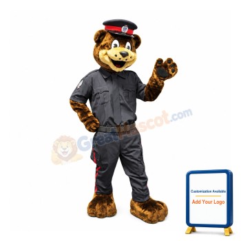 Friendly Police Bear Mascot Costume