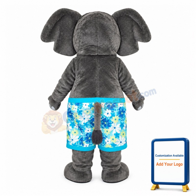 Cute Realistic Elephant Mascot Costume