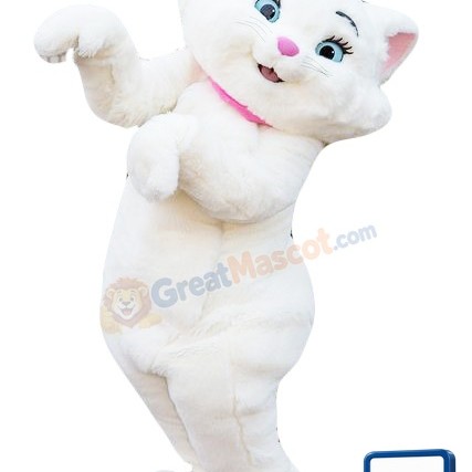 White Cat Mascot Costume