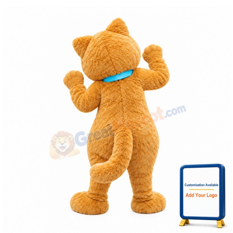Brown Cat Mascot Costume