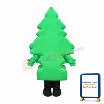 Cute Green Tree Mascot Costume