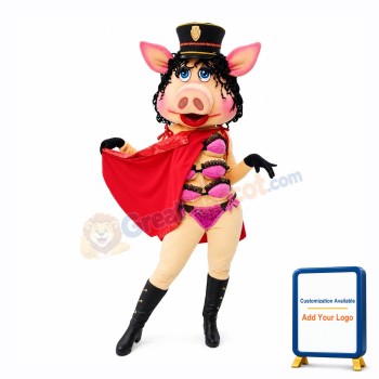 Custom Made Lady Piggy Mascot Costume