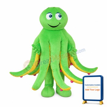 Green Octopus Mascot Costume