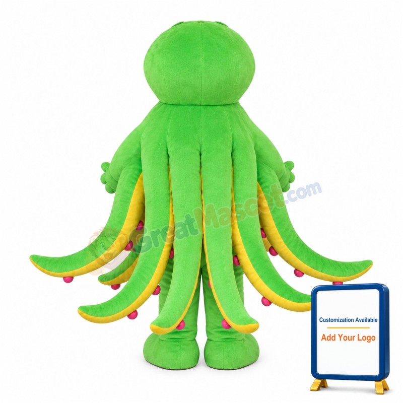 Green Octopus Mascot Costume