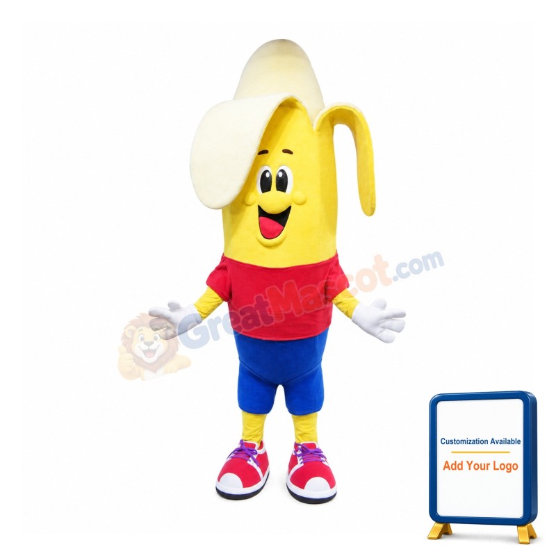 Happy Banana Boy Mascot Costume