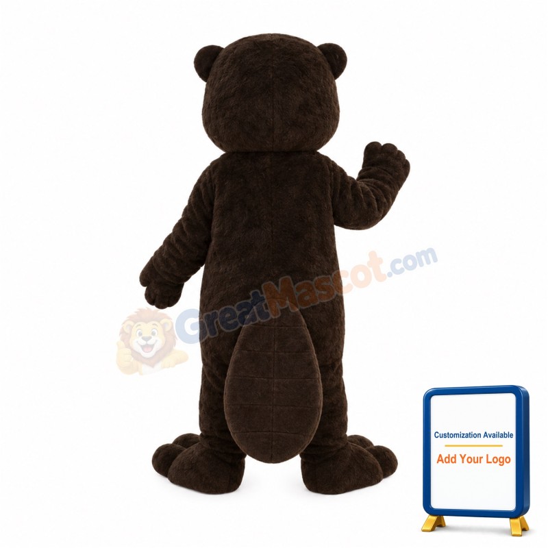 Brown Beaver Mascot Costume