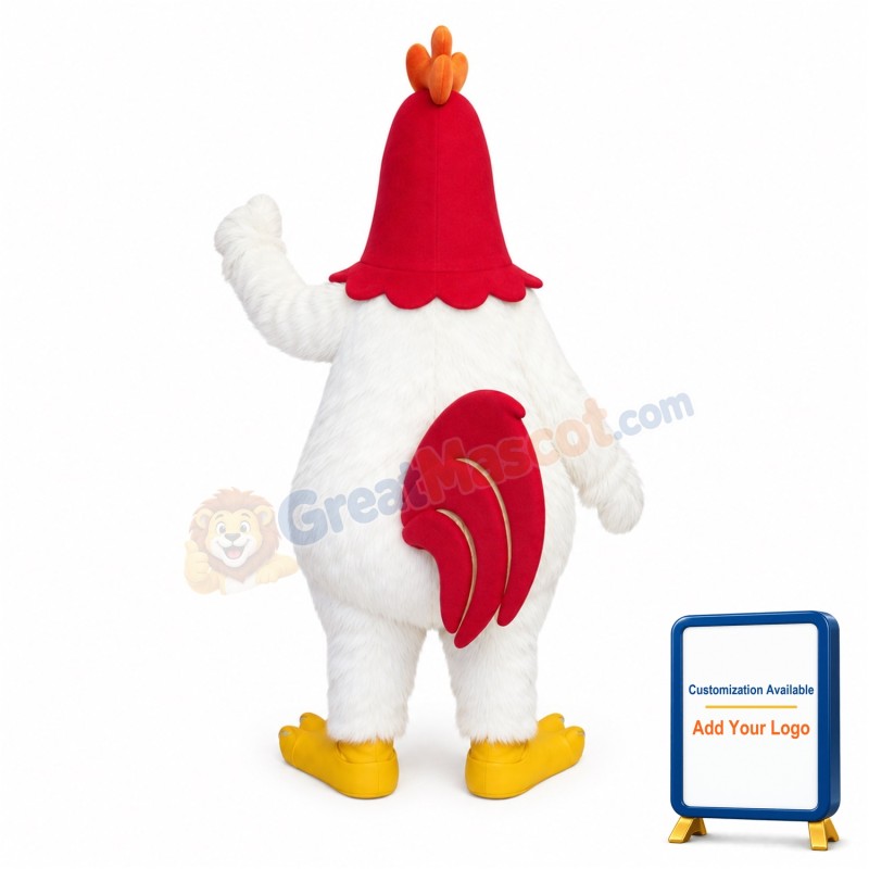 White Chicken Mascot Costume
