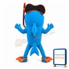 Diving Shark Mascot Costume