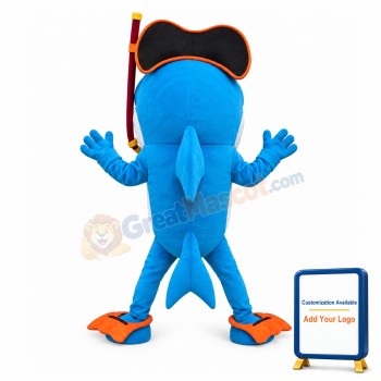 Diving Shark Mascot Costume