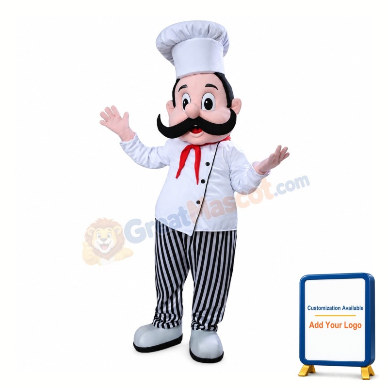 Chef Man Boy Mascot Costume