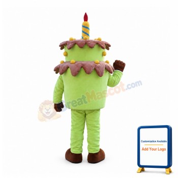 Green Birthday Cake Mascot Costume