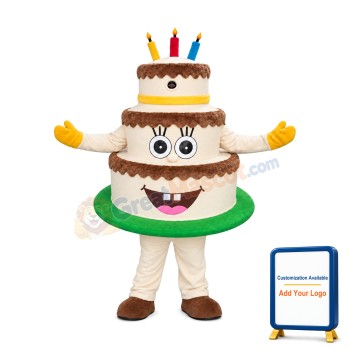 Professional Birthday Cake Mascot Costume